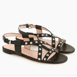 J crew black sandals